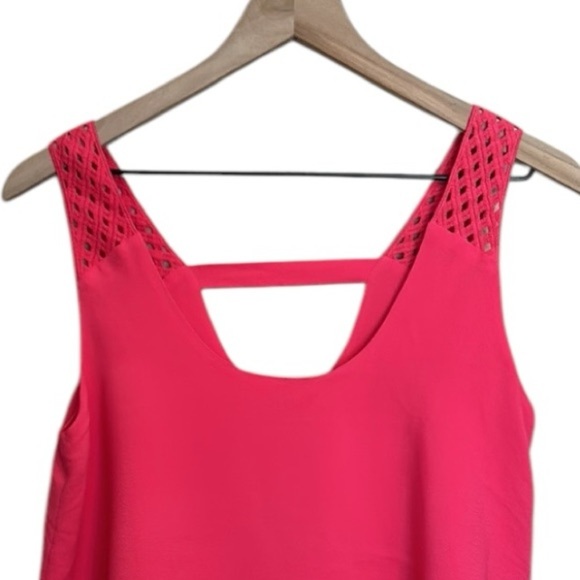 HD In Paris x Anthropologie Pink Tiered Crop Midi Tank Pink/Rose Size 0 - Picture 10 of 11